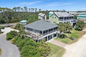 an aerial view of a house at Flamingo Roost by Pristine Properties Vacation Rentals in Indian Pass