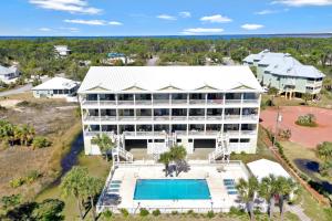 an aerial view of a resort with a swimming pool at Dunes Club 2A by Pristine Properties Vacation Rentals in Cape San Blas