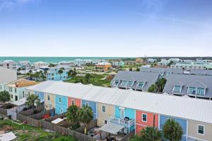 an aerial view of a row of houses at Set Sail at 5 by Pristine Properties Vacation Rentals in Mexico Beach