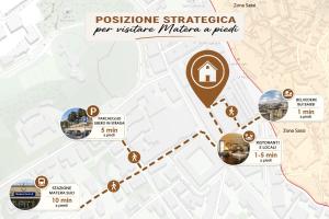 a map of positano strateica for vienna malmaison a pack at Vicolo Fiore Affittacamere in Matera
