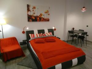 Ένα ή περισσότερα κρεβάτια σε δωμάτιο στο Apartament Salezego