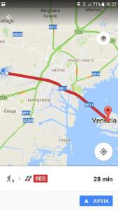 a map of the subway line in venice at venice la pergola n 3 in Spinea