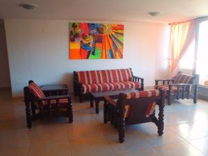 A seating area at Hotel Kurakatá