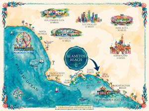 a map of alantutes beach amusement park at Charming Craftsman - Beach Close in Long Beach