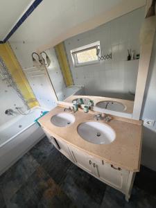 a bathroom with a sink and two sinks at Apartments Nicole in Baden +15 photos