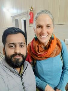 a man and a woman posing for a picture at Agam Homestay-Two Minutes Walk From Golden Temple in Amritsar