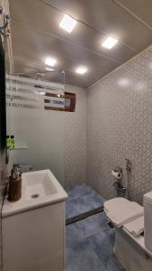 a bathroom with a white sink and a toilet at Grand Hotel 1902 in Baku +54 photos