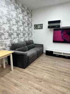 a living room with a couch and a flat screen tv at Appartamento Svetlana Segrate in Segrate +3 photos
