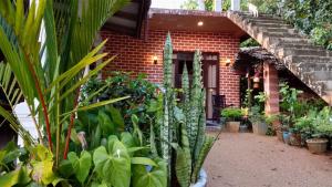 a brick house with plants in front of it at Sigiri Fortress View lodge in Sigiriya