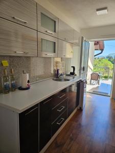 a kitchen with a sink and a counter top at Rooms & Apartment Jozić in Prozor