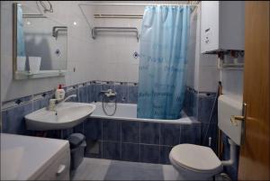 a bathroom with a sink and a toilet and a shower at Apartment in Pale in Pale +22 photos
