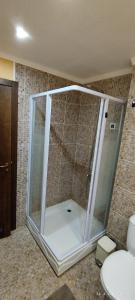 a shower with a glass door in a bathroom at Hotel Barceló Royal Beach in Sunny Beach +52 photos