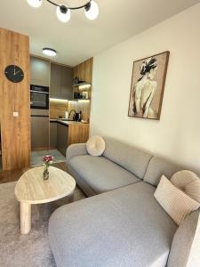 a living room with a couch and a table at CENTRAL SQUARE Tuzla in Tuzla