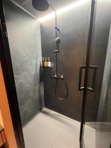 a shower in a bathroom with a shower at Hotel Matsunoi Shurin in Tokyo +44 photos