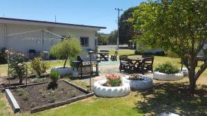 
a garden filled with lots of plants and furniture at Tingle All Over Budget Accommodation in Walpole
