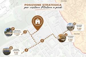 a map of the postoperative strattenica perineine malmaison at Vicolo Fiore Affittacamere II in Matera +34 photos
