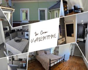 a collage of photos of a house at La casa valentine in Calais