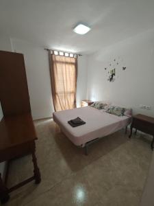 a bedroom with a bed in a room with a window at Altet San Francisco in El Alted