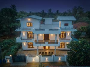 a view of a house at night at Vish Homes in Nallur