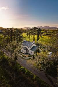 an aerial view of a house in a field at Daffodil Lodge in Sligo