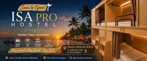 a poster for is a pro hostel with a view of the ocean at Isa Pro hostel panglao in Sampong