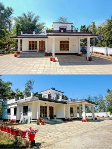 two pictures of a house before and after it was remodeled at CloudNine Stay in Sultan Bathery