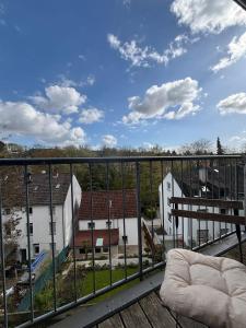 a view from the balcony of a house at Stadtwohnung Mettmann in Mettmann