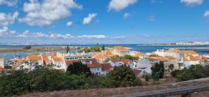 a view of a town with water and buildings at THE BOAT - Apartamento Temático in Seixal