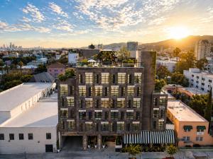 an aerial view of a building in a city at Whisky Hotel in Los Angeles