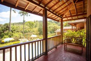 a view from the balcony of a house at Pousada Recanto do Pico in Santo Antônio do Pinhal