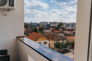 a view from a balcony of a city at Stan Brana in Ruma