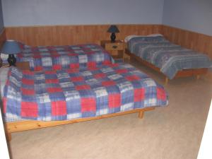 a bedroom with two beds and two lamps at Les Genêts Valderois in Valderiès +16 photos