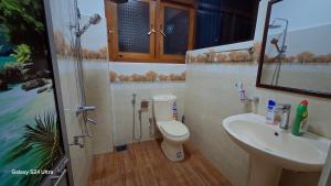 a bathroom with a toilet and a sink at Nature View Villa in Badulla +55 photos