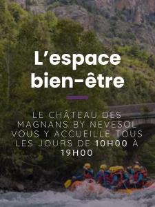 a group of people in a raft on a river at Duplex equipped for 6 people in Jausiers