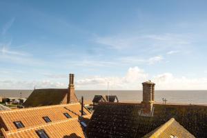 a view of the ocean from the roofs of buildings at York House in Aldeburgh