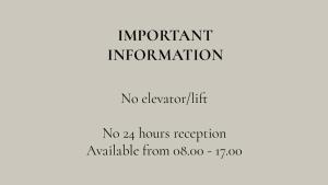 a sign with the words important information and no hours receptionavailable from at Hotel âme in Rotterdam