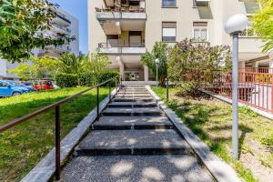 a set of stairs in front of a building at Int 37 Luxury Rooms in Rome