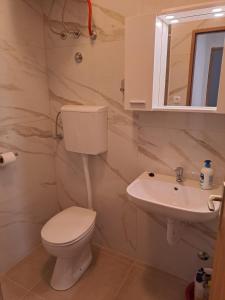 a bathroom with a toilet and a sink at Apartment Kazela in Split