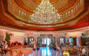 a large room with a large chandelier in a building at Domaine Bahi - Marrakech in Marrakesh +44 photos