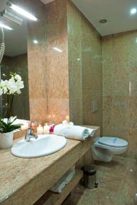 Koupelna v ubytování Hotel Amadeus