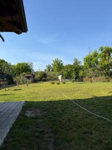 a kite is flying in a field of grass at Casotta Luca in Vigevano