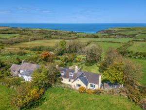 an aerial view of a house in a field at 2 Caerau Isaf in Haverfordwest