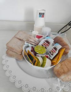 a bowl filled with food on a table at Casa Scopelliti Calasetta in Calasetta