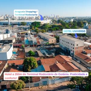 an aerial view of a city with buildings at Hotel Universo in Goiânia