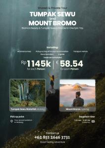 a flyer for a movie with a picture of a waterfall at Terima Kasih Malang Hostel in Malang