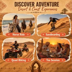a collage of pictures of people riding on motorcycles at Hôtel Imi Plage in Agadir
