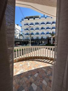 a view of a hotel from the balcony of a building at Vila Riviera in Ksamil