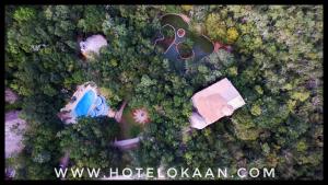 Garður fyrir utan Hotel Okaan