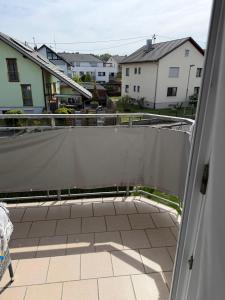 a view from the balcony of a house at Eltons Fewo beim EuropaPark 4- Zimmer Apartment in Herbolzheim