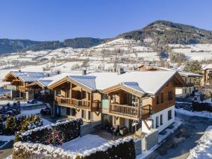 a home in the mountains with snow at Sonnen Lodge Kaprun in Piesendorf